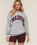Maiden Collegiate Graphic Crewneck Sweatshirt for Women & Girls