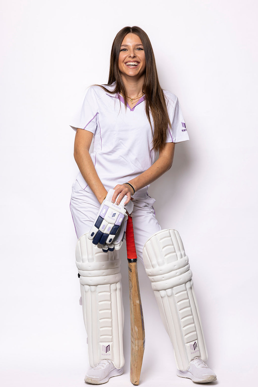Girl's Cricket Batting Pads - White