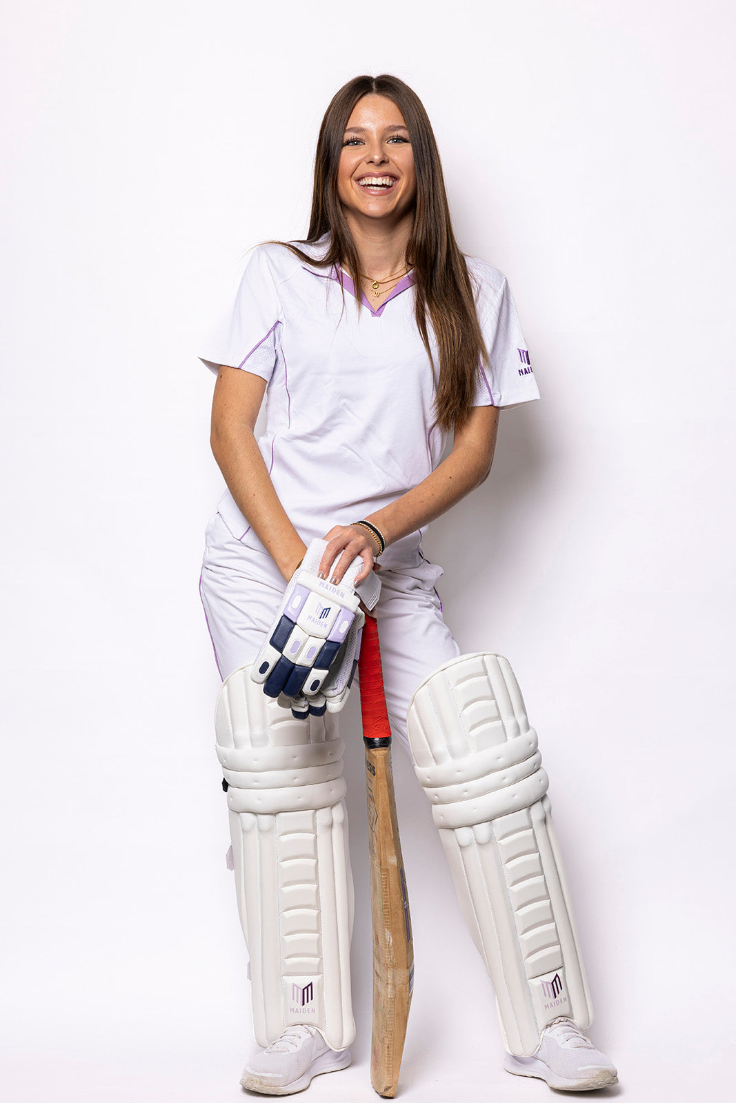 Girl's Cricket Batting Pads - White