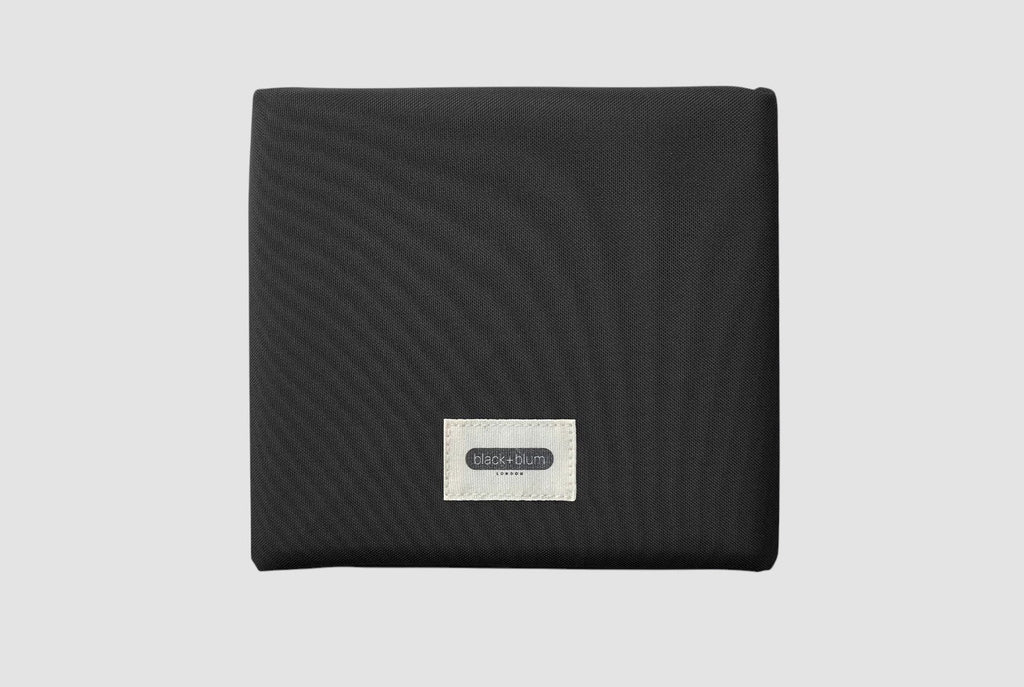 Maiden Cricket Black+Blum insulated lunch bag in black recycled PET fabric with a branded label