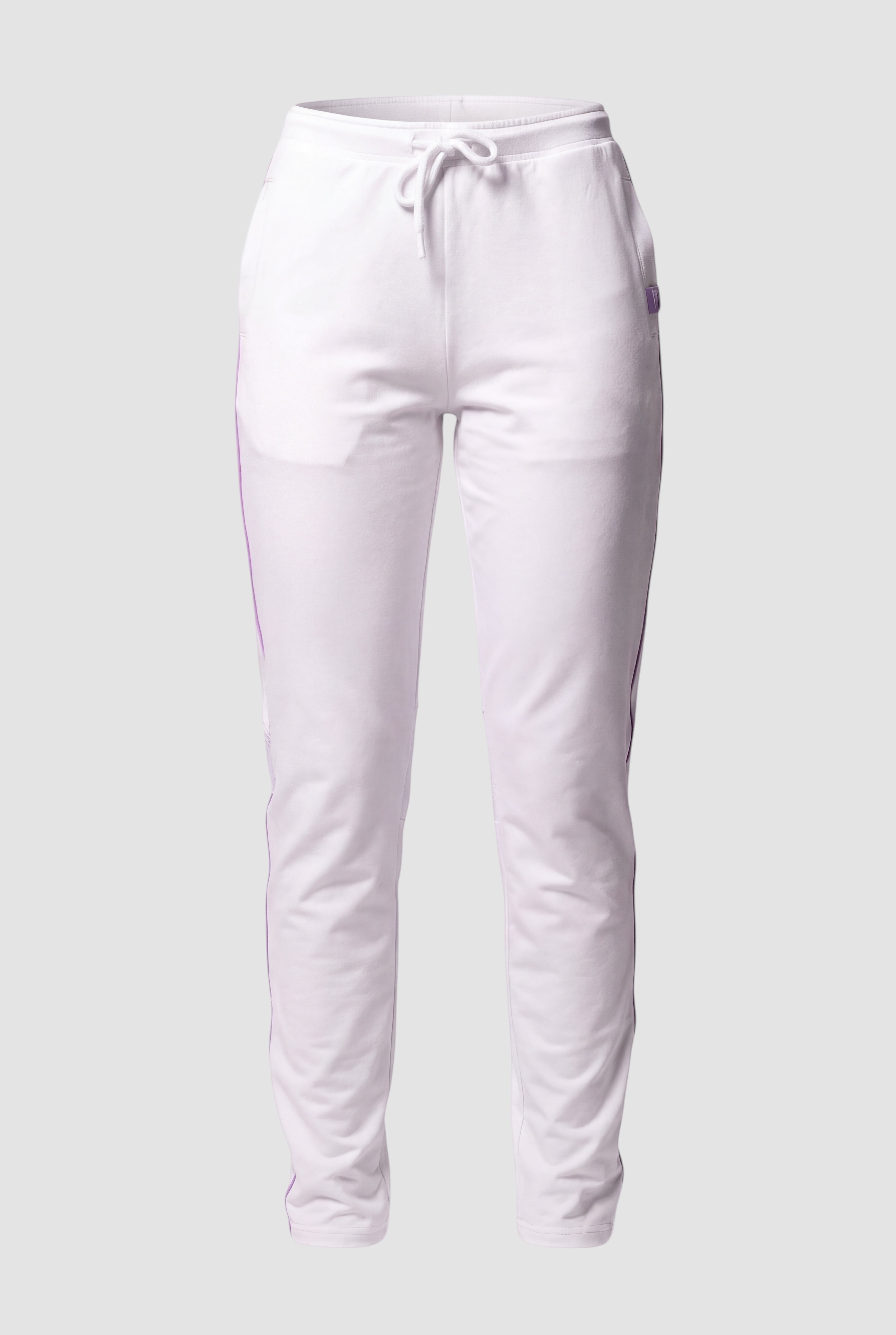 Maiden Cricket women's white test match trousers with adjustable waist tie and side detailing